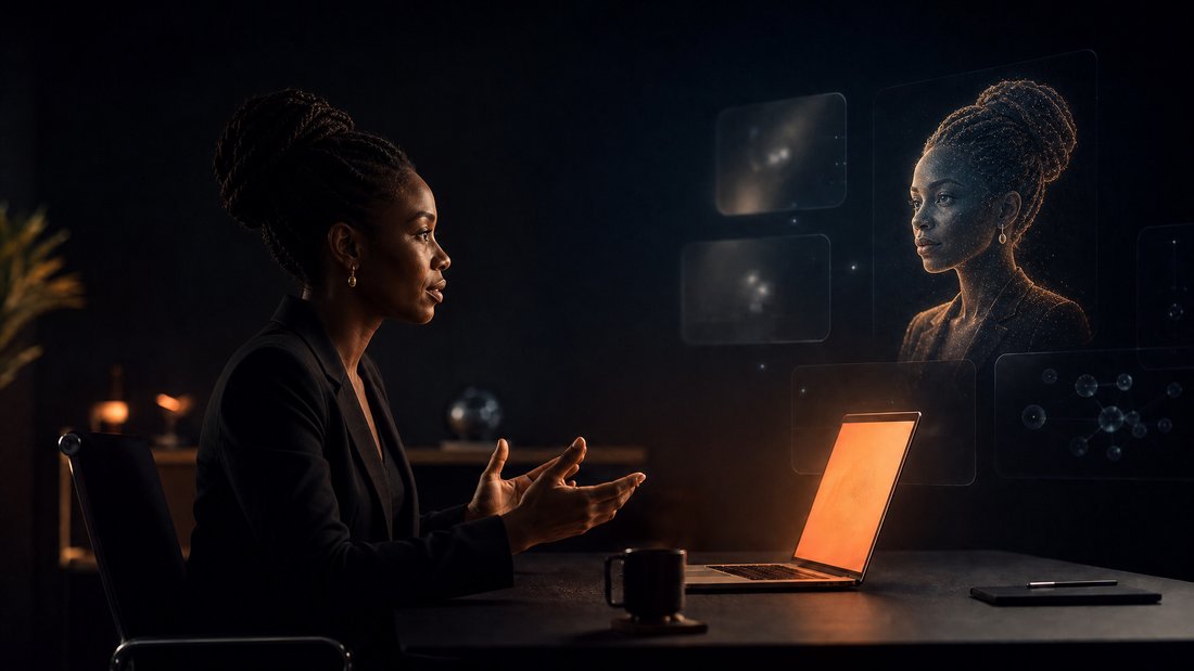 An Ai-Nativ founder in conversation with her AI clone